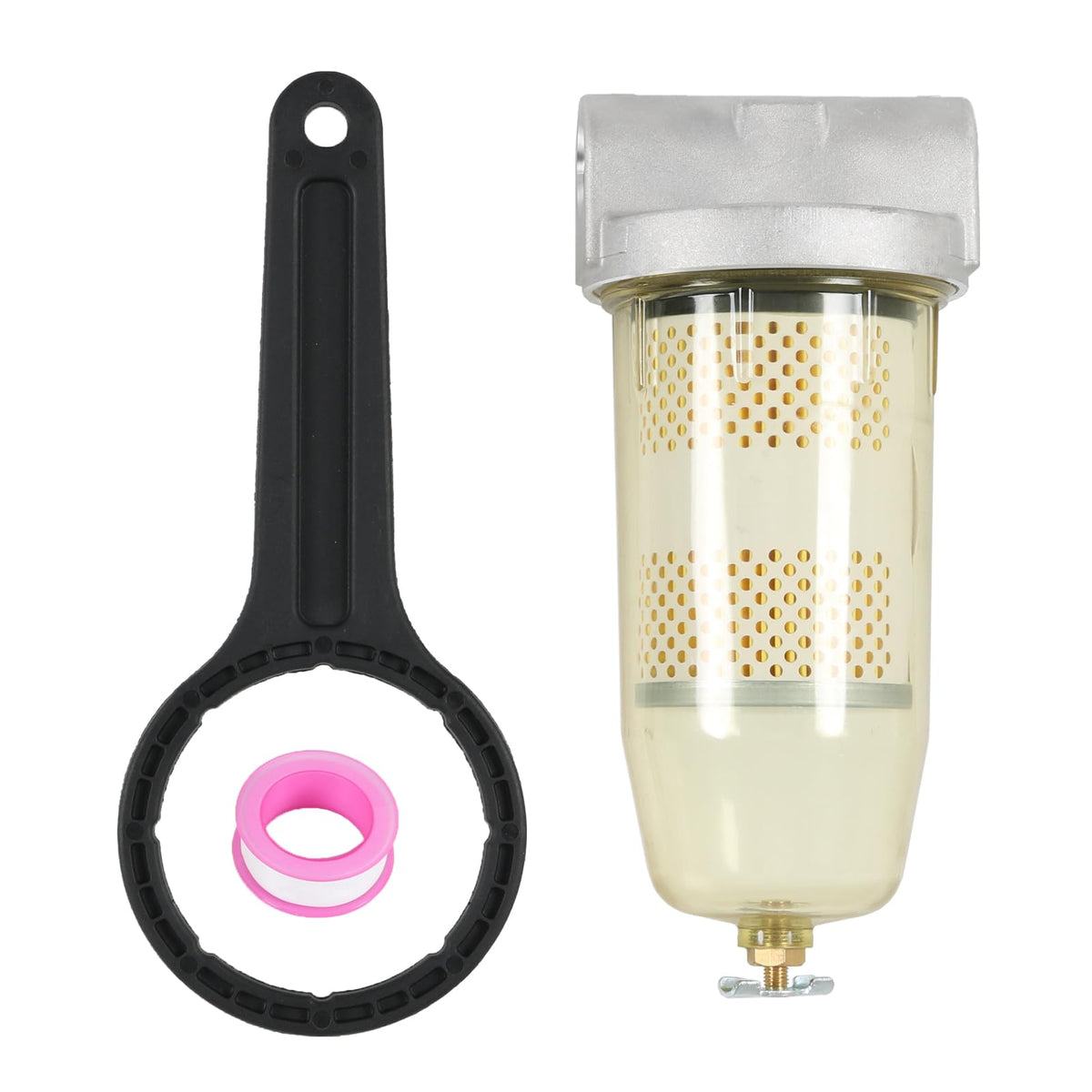 DICMIC front view assembly showing compact fuel filter and benefits of easy maintenance