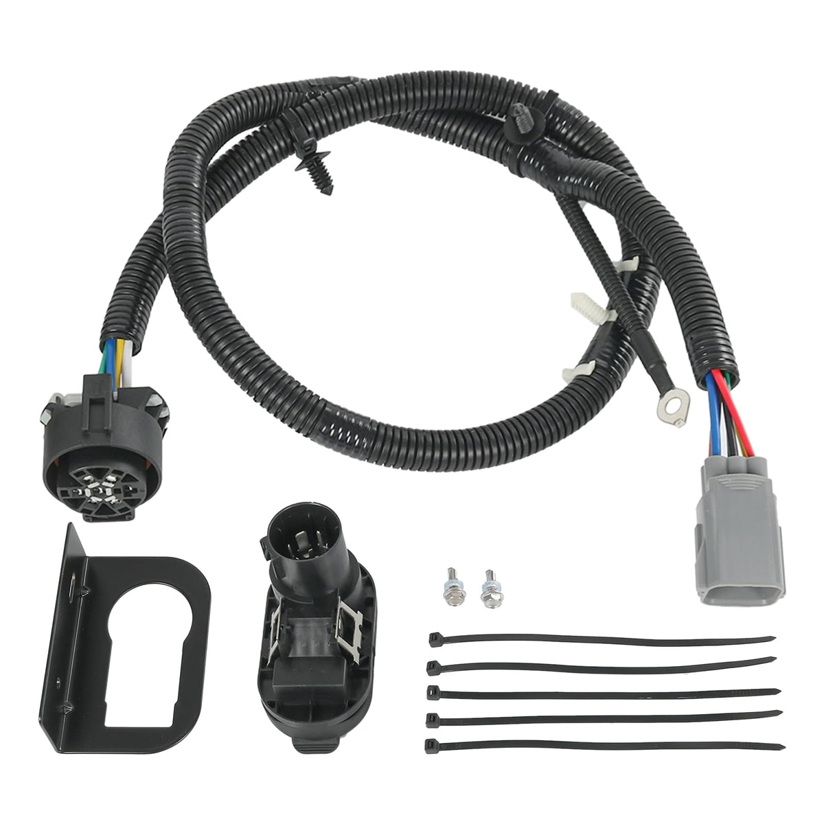 DICMIC front view of trailer wiring connector showing plug and housing for easy replacement