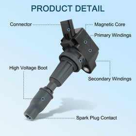 DICMIC ignition coil size comparison with ruler showing correct scale for fitment benefit