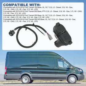 DICMIC harness installed on a Ford Transit rear bumper demonstrating plug-and-play fit