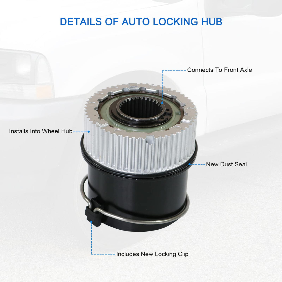 DICMIC hub installed on vehicle axle demonstrating on-road function