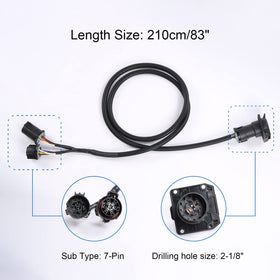 DICMIC length and flex wiring shot showing 83‑inch reach and durable cable routing