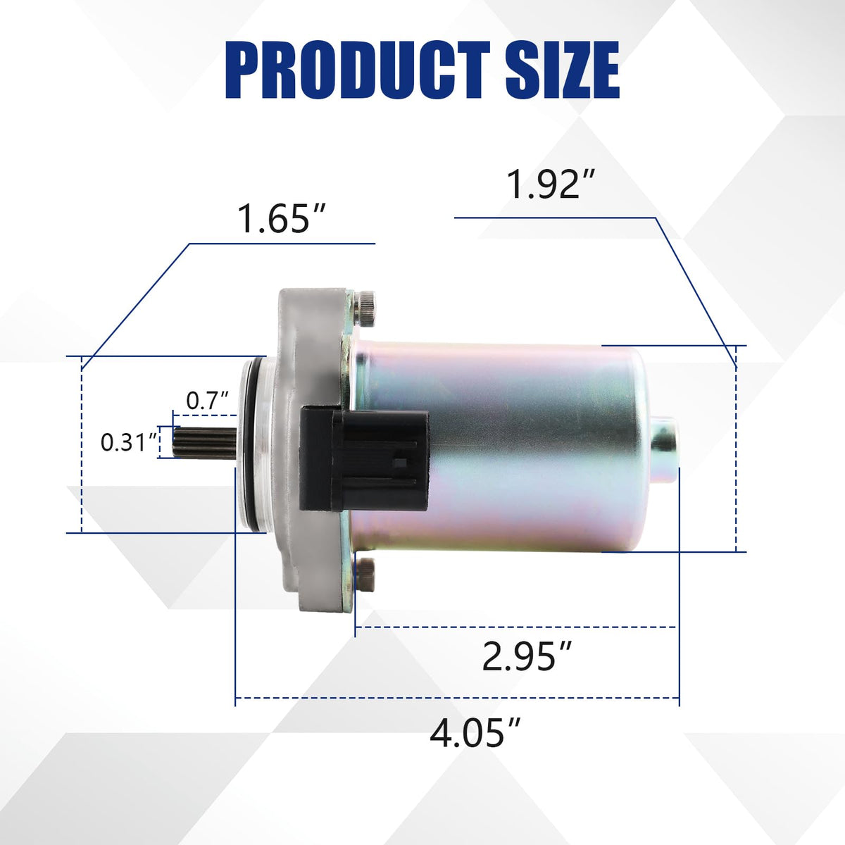 DICMIC motor next to ruler showing size and compatibility clarity