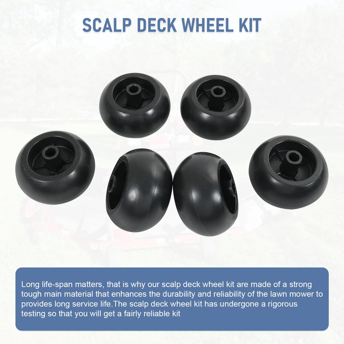 DICMIC wheel close-up highlighting smooth tread and durable construction for long life