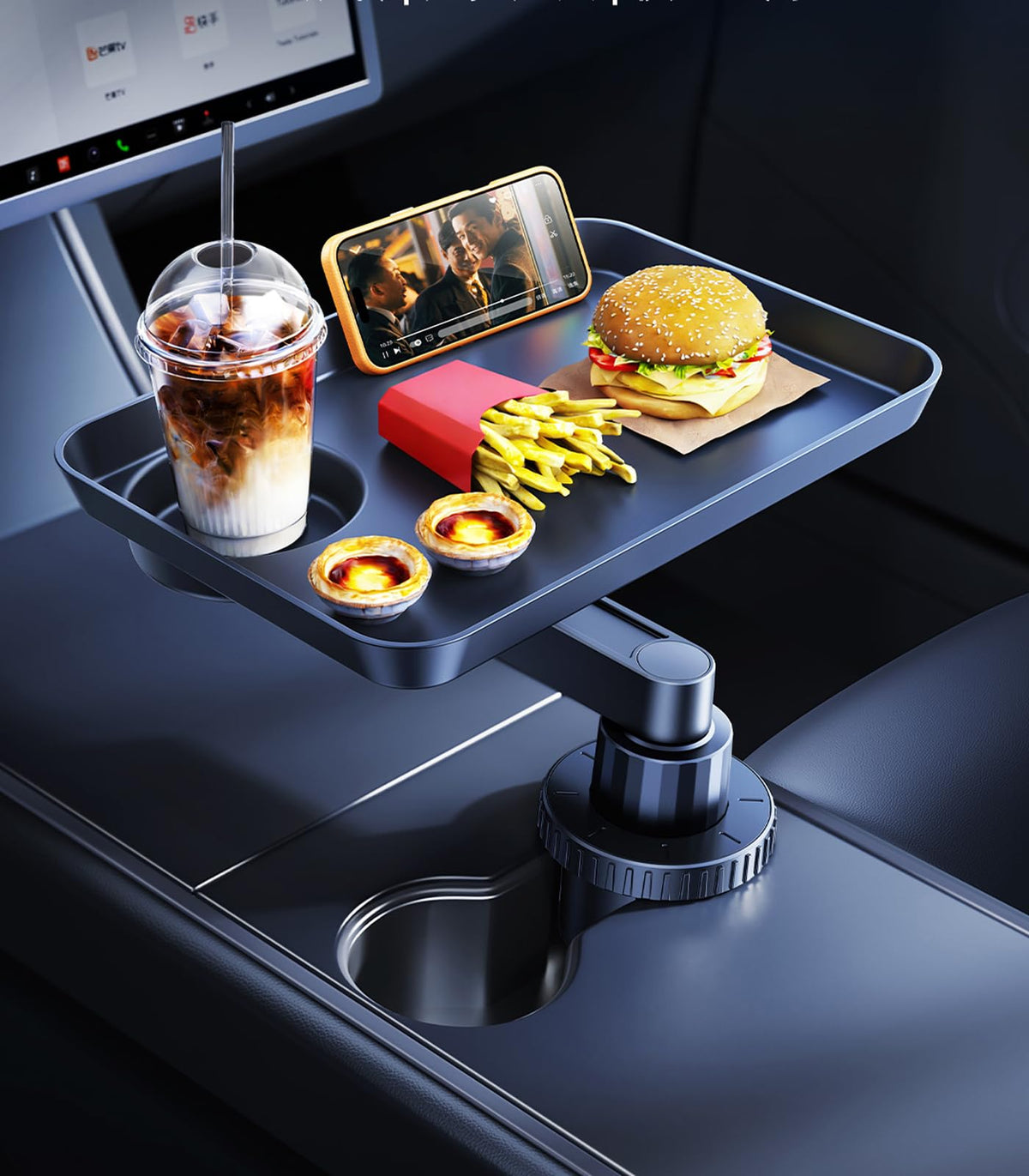 DICMKY front view of the tray showing compact travel-friendly design and stability