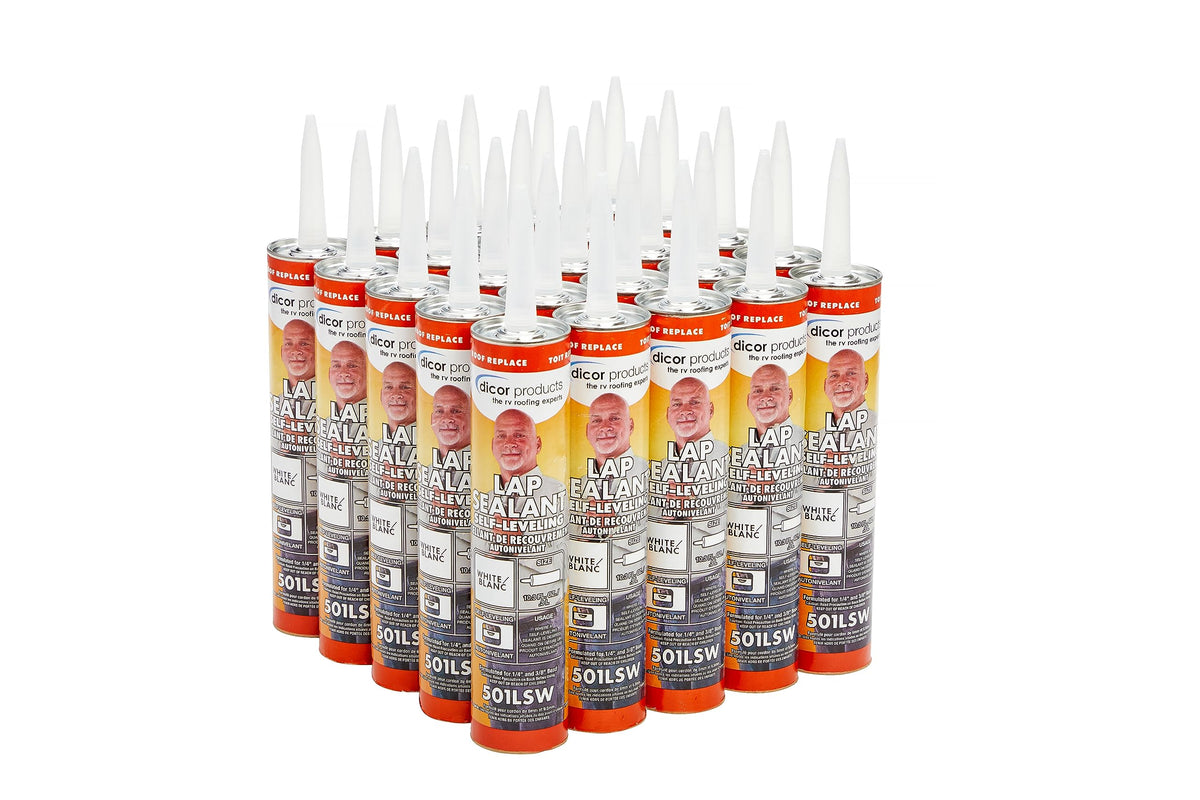 Dicor 501LSW-25 front pack display showing tubes and benefits