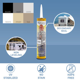 Dicor being applied around an RV vent providing watertight protection benefit