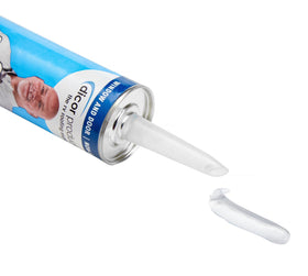 Close-up of Dicor clear sealant bead highlighting smooth non-sag finish