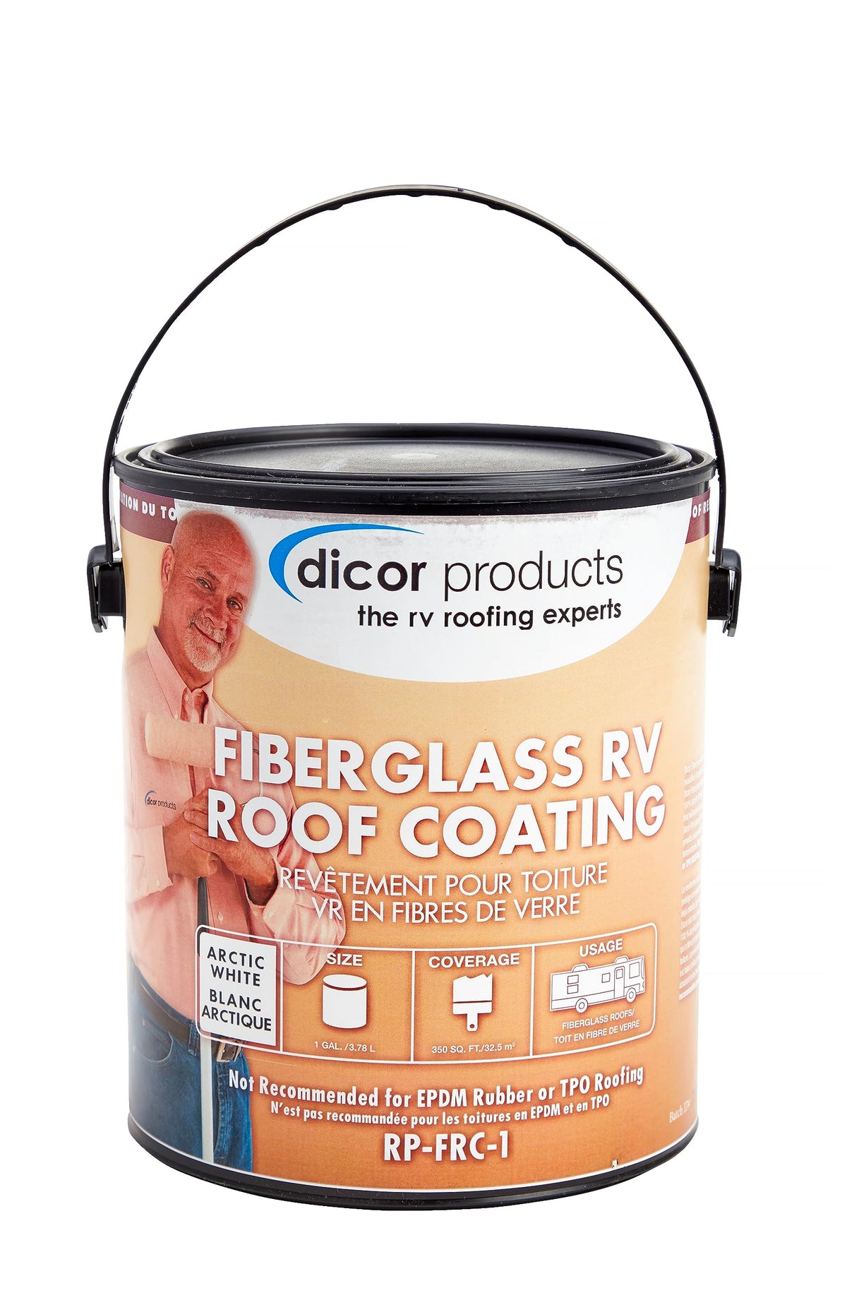 Dicor gallon container front label showing product and benefits