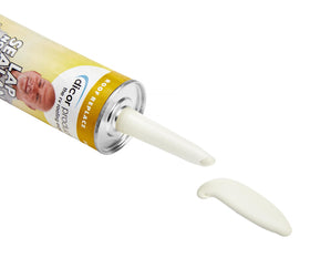 Dicor close-up of ivory sealant bead showing smooth finish and reliable adhesion