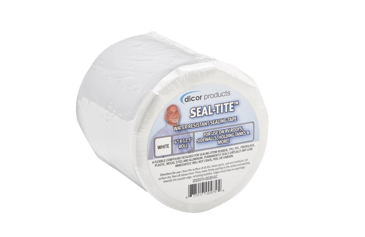 Dicor Seal-Tite vinyl texture close-up showing flexible surface benefit
