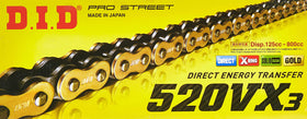 DID chain installed on a motorcycle demonstrating crisp throttle response