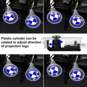 Dieyi crisp BMW logo projection on pavement at night, improved visibility and style benefit