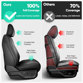 DiffCar textured faux leather sample showing thicker material and easy cleanability