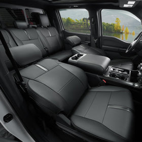 DiffCar installed interior wide view showing cohesive cabin upgrade and protection