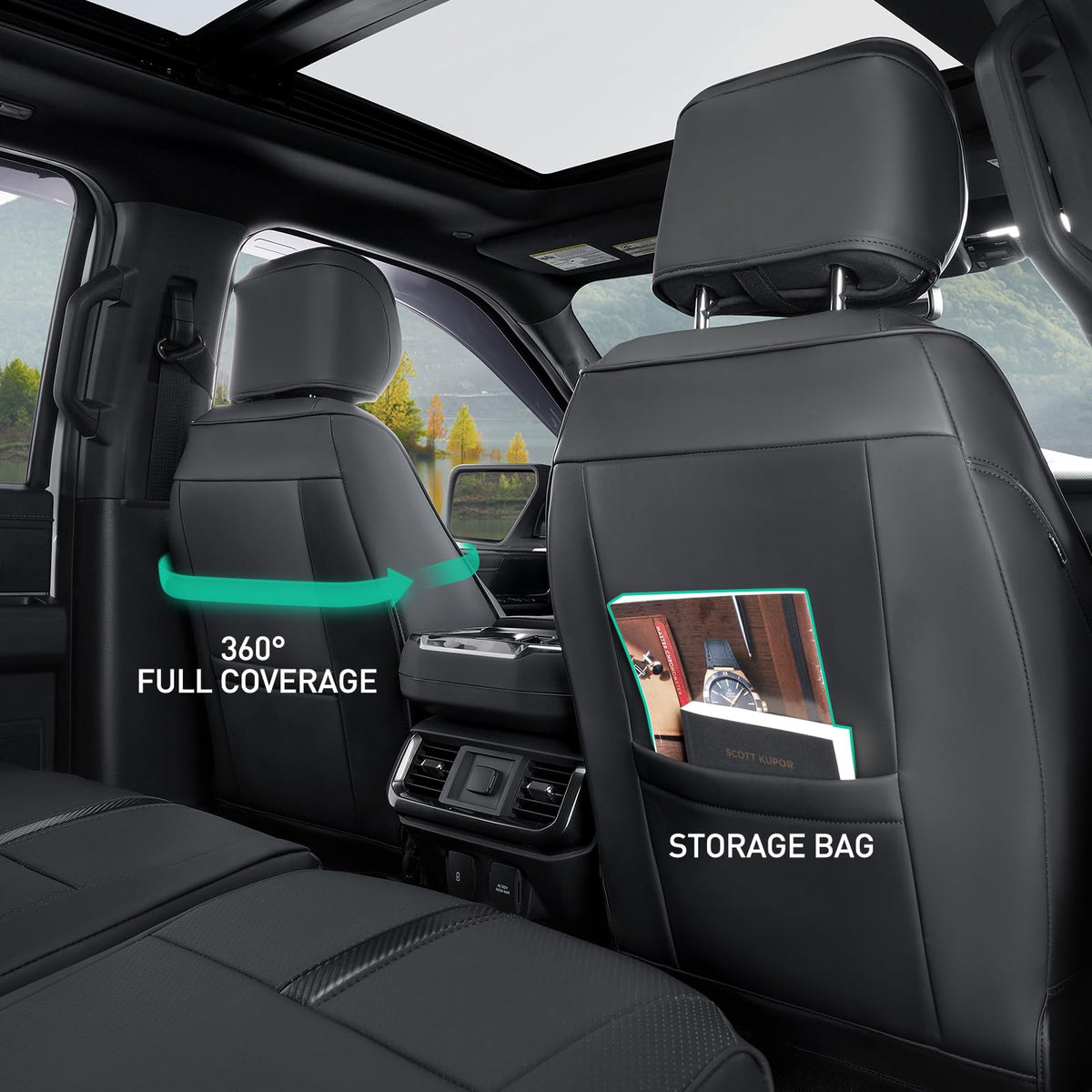 DiffCar seat in use with person demonstrating comfort and everyday wear protection