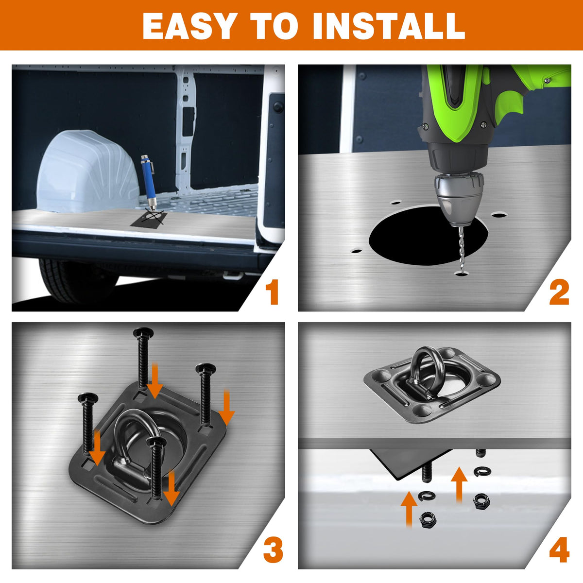 Digank D ring with installation tools illustrating quick, straightforward mounting