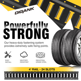 Digank E Track installed on trailer side, stable cargo restraint for road transport