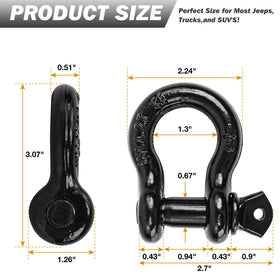 Digank shackle powder-coated finish detail resisting corrosion for longer life