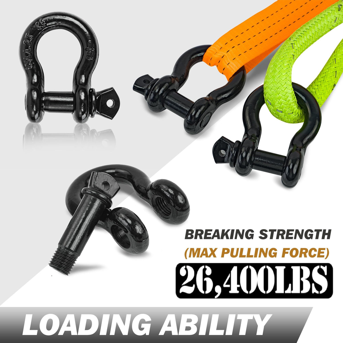 Digank shackle scale comparison with ruler to confirm size and fitment