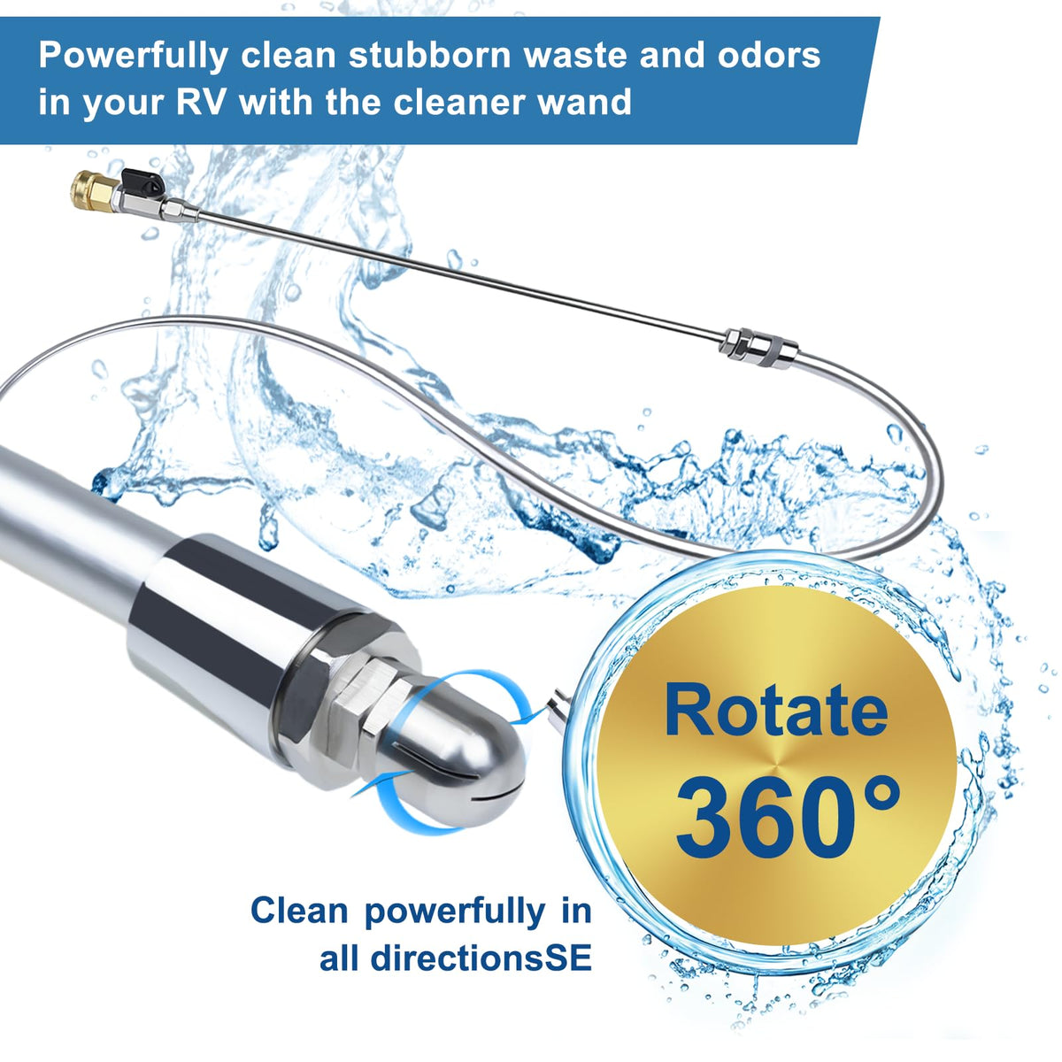 DigNew close-up of rotary power nozzle demonstrating high-pressure cleaning benefit