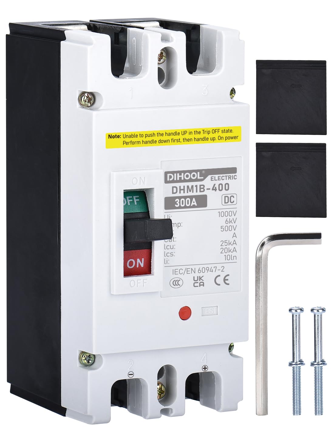 DIHOOL front panel view showing breaker and accessible control for easy maintenance