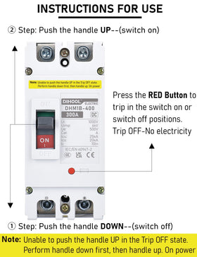 DIHOOL product label and specs visible for quick verification of ratings