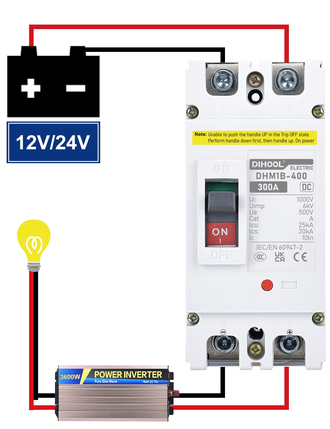 DIHOOL close-up of terminals showing robust connections and improved reliability