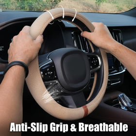 DiHTing installed on steering wheel improving grip and control