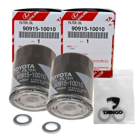 DIINGO front package showing two oil filters and two drain gaskets, convenient kit