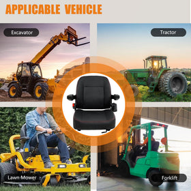 DIKSEAT installed in tractor cab demonstrating comfort during use