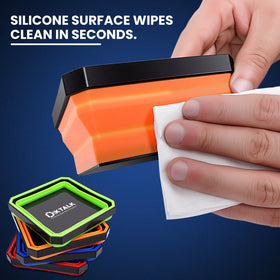 DikTalk tray held in hand to show 4.5-inch scale and portability