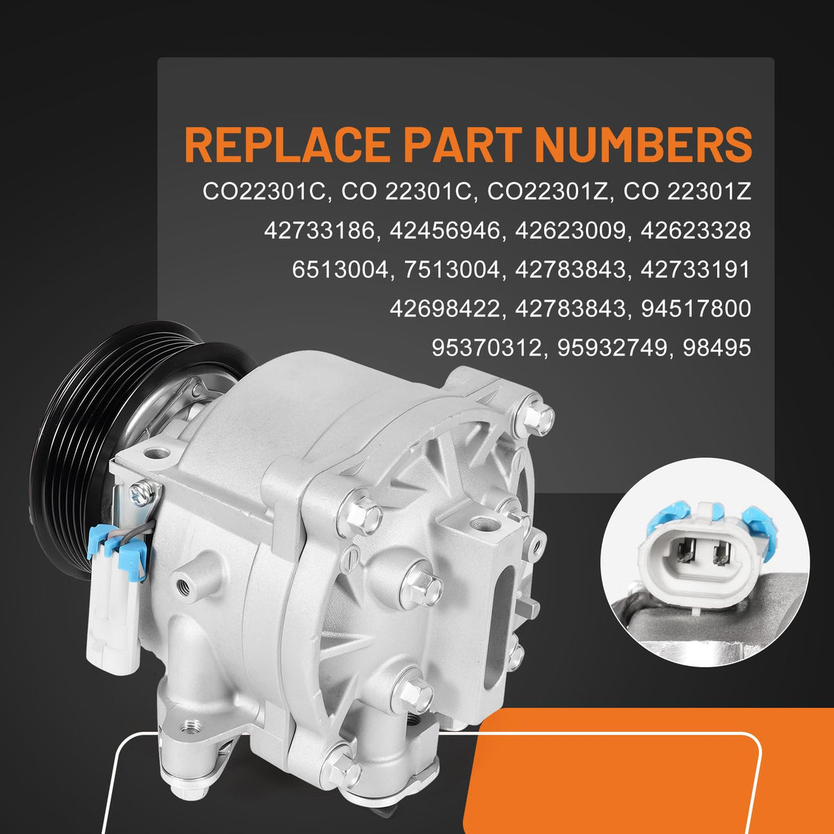 Dilomber compressor installed in engine bay demonstrating direct-fit convenience