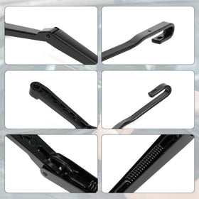 Dilomber driver side wiper arm close-up shows secure mounting and durability