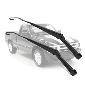 Dilomber front view showing packaged wiper arms and benefits of correct fitment