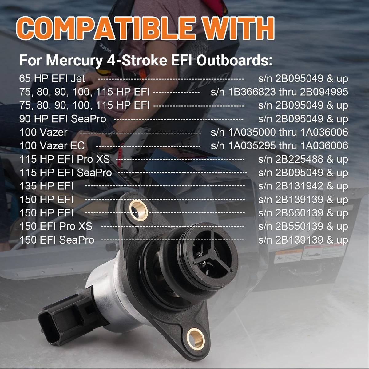 Dilomber IAC valve next to ruler showing compact size and easy replacement