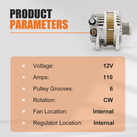 Dilomber alternator pulley close-up illustrating durable construction