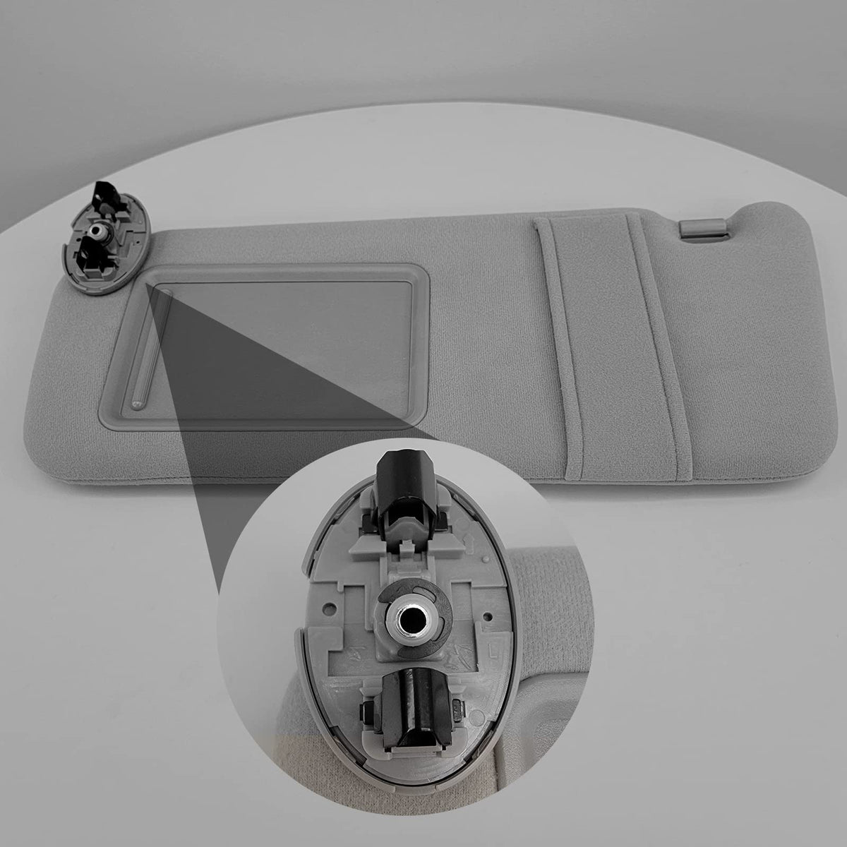 DIMEANI passenger side visor installed in Camry, exact fit and function