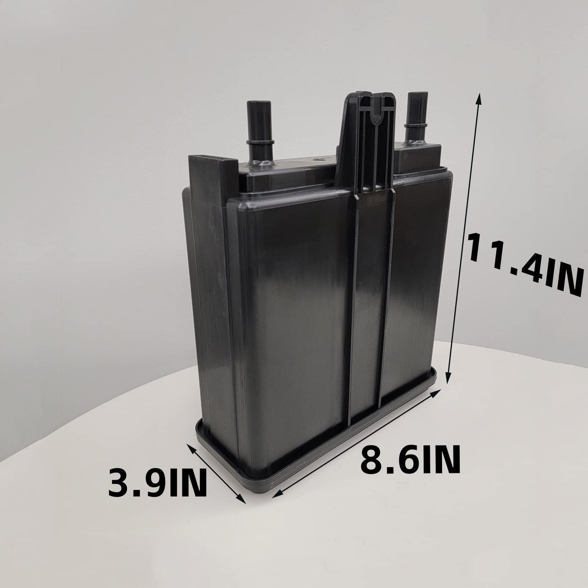 Dimeani canister beside ruler showing scale for easy compatibility check