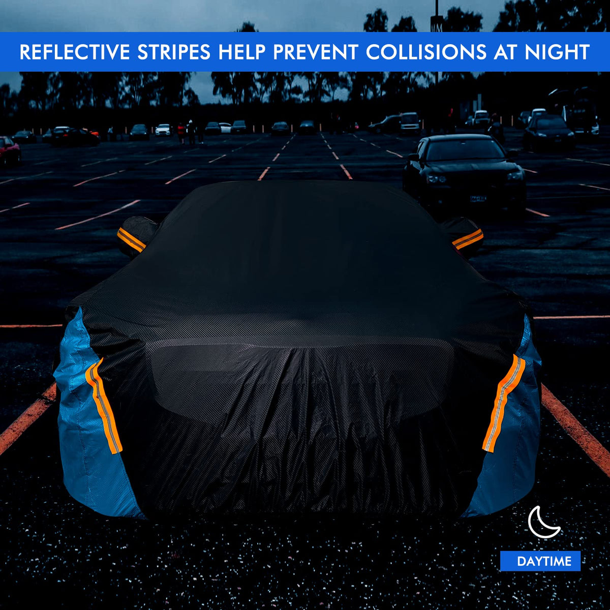 DINGHAO reflective strip and colored stitching detail improving nighttime visibility
