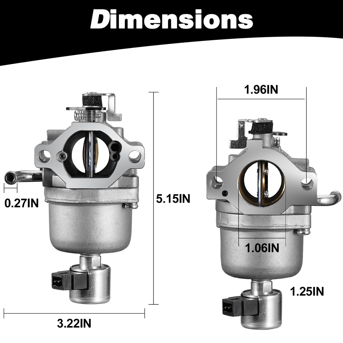 DingRan carburetor installed on Kohler engine demonstrating compatibility