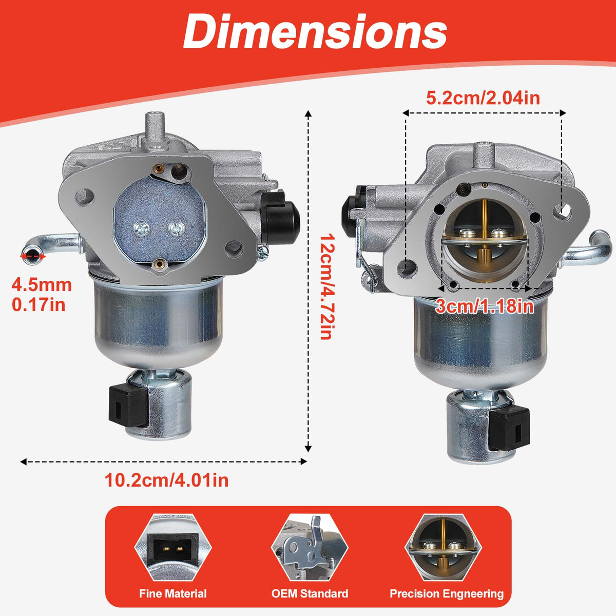 DingRan carburetor top showing choke and throttle components for quick adjustment