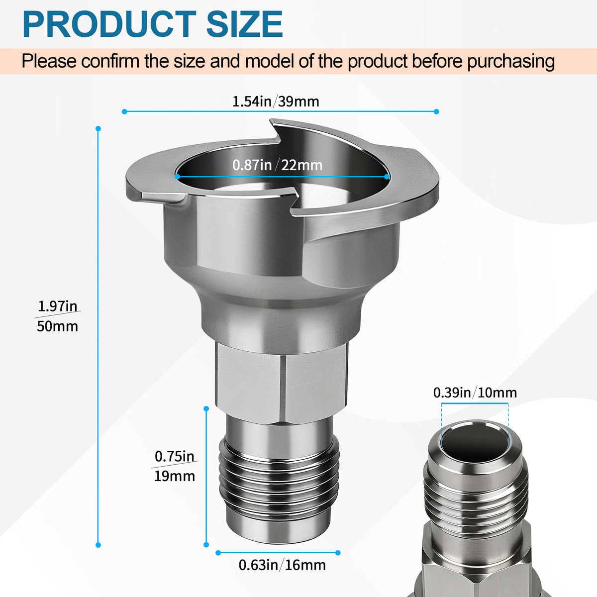 Dinlon S27 close-up seal face illustrating tight connection and reduced waste