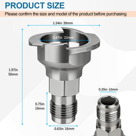 Dinlon S27 close-up seal face illustrating tight connection and reduced waste