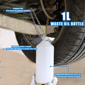 DIQDI bleeder connected to a car master cylinder illustrating one-person operation