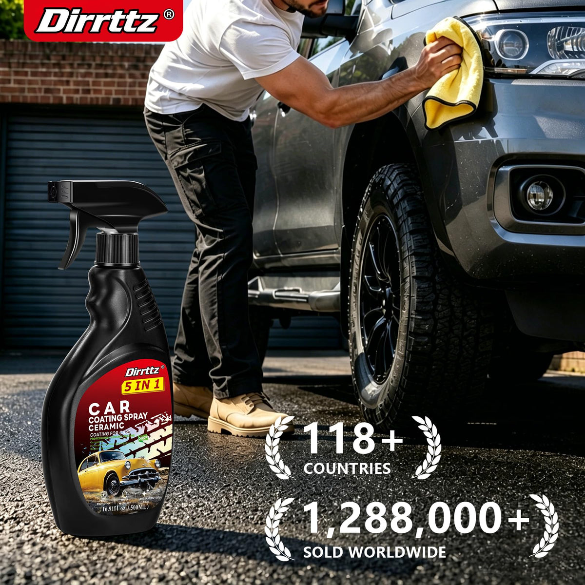 Dirrttz used on a kitchen countertop showing stain resistance and cleaning benefit