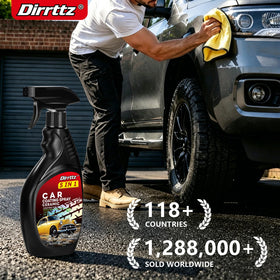 Dirrttz used on a kitchen countertop showing stain resistance and cleaning benefit