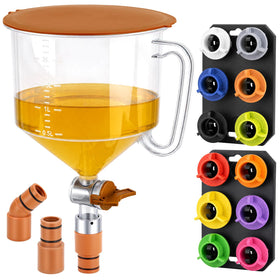 DISEN funnel front view showing large 2L capacity for fewer refills