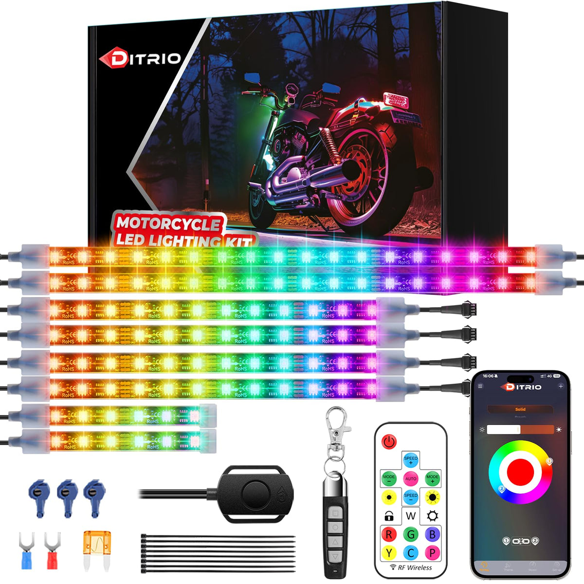 DITRIO front packaging showing kit contents and quick install benefit
