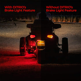 DITRIO underframe installation on motorcycle for enhanced nighttime visibility